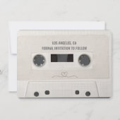 Retro Cassetterecord Huwelijk Save the Date Kaart (Achterkant)