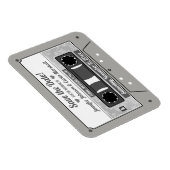 Retro Cassetterecord Huwelijk Save the Date Magneet (Rechterzijde)