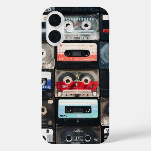 Retro cassettes afbeelding op iphone hoesje (Achterkant)