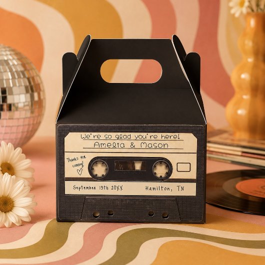 Retro Cassettes Band Trouw Favor Bedankdoosjes