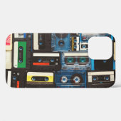 Retro Cassettes: Blauwe achtergrond . Case-Mate iPhone Case (Achterkant (horizontaal))