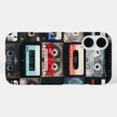Retro cassettes image on iphone case (Achterkant (horizontaal))