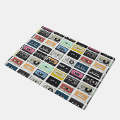 Retro  cassettes mengen tapes patroon deurmat (Schuin)