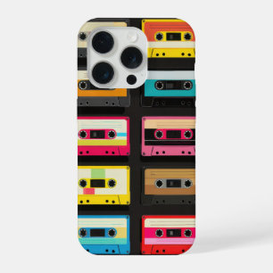 Retro Cassettespelband Patroon – Vintage Muziek iPhone 15 Pro Case