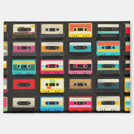 Retro Cassettespelband Patroon – Vintage Muziek Magneet