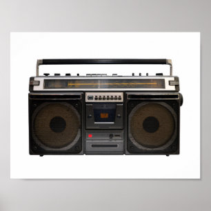 retro-cassettespelmuziek poster