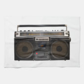 retro-cassettespelmuziek theedoek (Horizontaal)