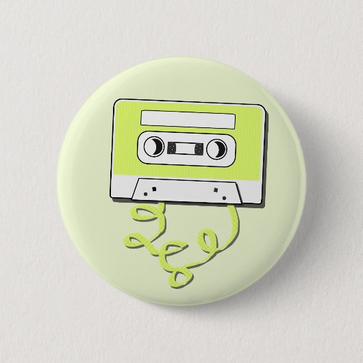 Retro Casssette Ronde Button 5,7 Cm (Voorkant)