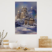 Retro Castle, kasteel, medieval kasteel Poster (Keuken)