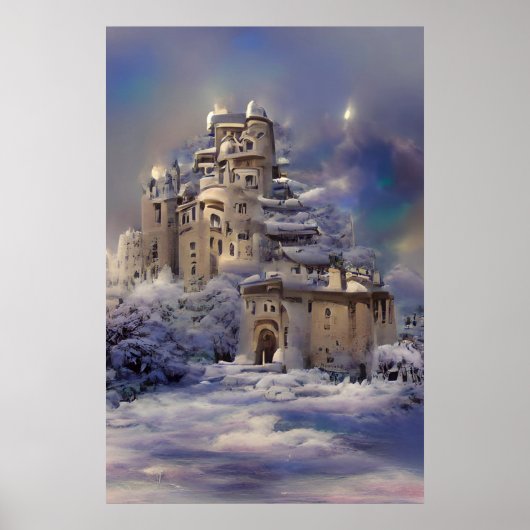 Retro Castle, kasteel, medieval kasteel Poster (Voorkant)