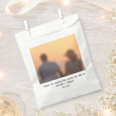 Retro casual instant foto namen aangepaste trouw bedankzakje (Geknipt)