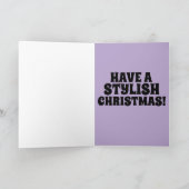 RETRO CAT 1970's FUNNY CHRISTMAS CARD Feestdagen Kaart (Binnen)