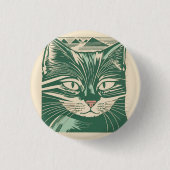 retro cat 3 ronde button 3,2 cm (Voorkant)