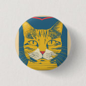 retro cat 4 ronde button 3,2 cm (Voorkant)