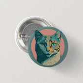 retro cat 5 ronde button 3,2 cm (Voorkant /achterkant)