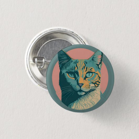 retro cat 5 ronde button 3,2 cm (Voorkant /achterkant)