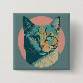 retro cat 5 ronde button 3,2 cm