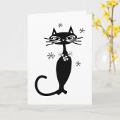 RETRO CAT ALL OCCASION KAART (Gele Bloem)