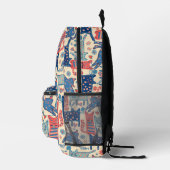 Retro Cat Backpack Bedrukte Rugzak (Rechts)