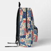 Retro Cat Backpack Bedrukte Rugzak (Links)