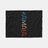 Retro Cat belettering positief grappig Fleece Deken (Voorkant (Horizontaal))