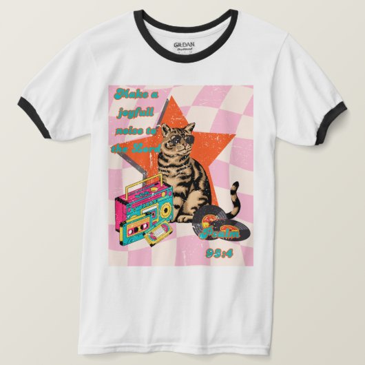 Retro cat Bijbelvers t-shirt unisex (Design voorkant)