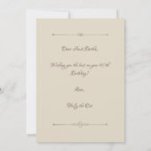 retro Cat Birthday of Bedankkaart (Achterkant)