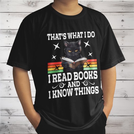 Retro Cat Books De lezer Halloween cadeau lezen T-shirt