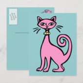 Retro Cat Briefkaart (Voorkant / Achterkant)