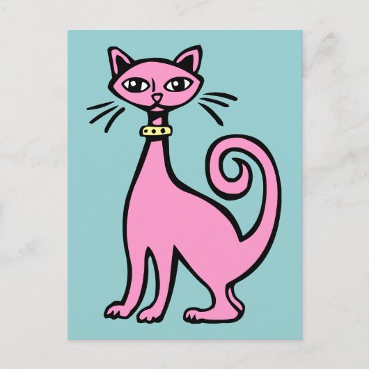Retro Cat Briefkaart (Voorkant)