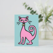Retro Cat Briefkaart (Staand voorkant)