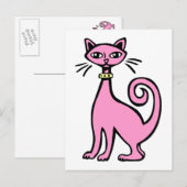 Retro Cat Briefkaart (Voorkant / Achterkant)