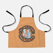 Retro Cat Chef Maiscuits Baking Art Schort (Voorkant)