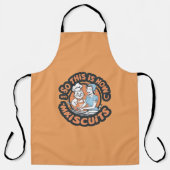 Retro Cat Chef Maiscuits Baking Art Schort (Voorkant)