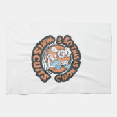 Retro Cat Chef Maiscuits Baking Art Theedoek (Horizontaal)