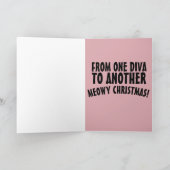 RETRO CAT CHRISTMAS BEST FRIEND CHRISTMAS KAART (Binnen)