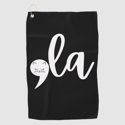 Retro Cat Comma La Kamala Harris 2024 Verkiezingen Golfhanddoek (Voorkant)