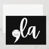 Retro Cat Comma La Kamala Harris 2024 Verkiezingen Kaart (Voorkant / Achterkant)