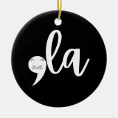 Retro Cat Comma La Kamala Harris 2024 Verkiezingen Keramisch Ornament (Voorkant)