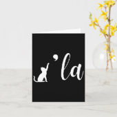 Retro Cat Comma La Kamala Harris voor President 20 Kaart (Gele Bloem)