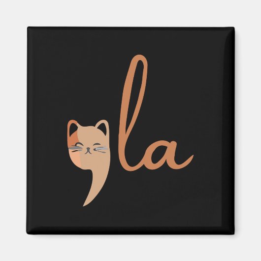 Retro Cat Comma La Kamala Harris voor President 20 Magneet (Voorkant)