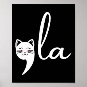 Retro Cat Comma La Kamala Harris voor President 20 Poster