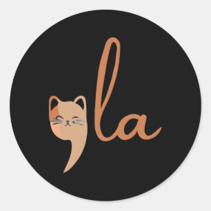 Retro Cat Comma La Kamala Harris voor President 20 Ronde Sticker
