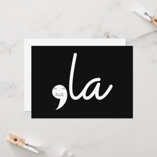 Retro Cat Comma La Kamala Harris voor President 24 Kaart (Voorkant / Achterkant in situ)