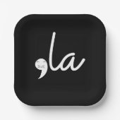 Retro Cat Comma La Kamala Harris voor President 24 Papieren Bordje (Voorkant)