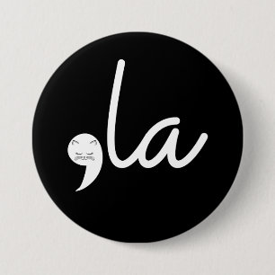 Retro Cat Comma La Kamala Harris voor President 24 Ronde Button 7,6 Cm