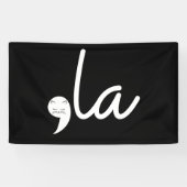 Retro Cat Comma La Kamala Harris voor President 24 Spandoek (Horizontaal)