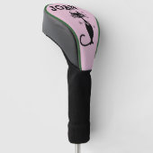 RETRO CAT CUSTOM GOLF DRIVER HOESJE GEPERSONALISEE GOLFHEADCOVER (Schuin)