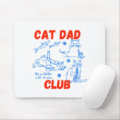 Retro Cat Dad Club Life Is Better With Cats Funny  Muismat (Met muis)