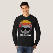 RETRO CAT DADDY  80S STIJL T-SHIRTS (Voorkant volledig)